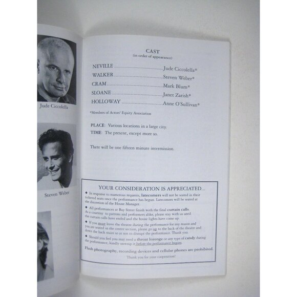 Something In The Air Bay Street Theatre 8th Season Program 1999 Sag Harbour - Picture 4 of 6